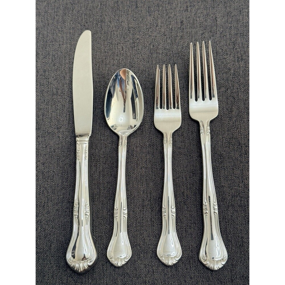 22 Piece Stainless steel 18/10 Gorham "Valcourt" Pattern Flatware